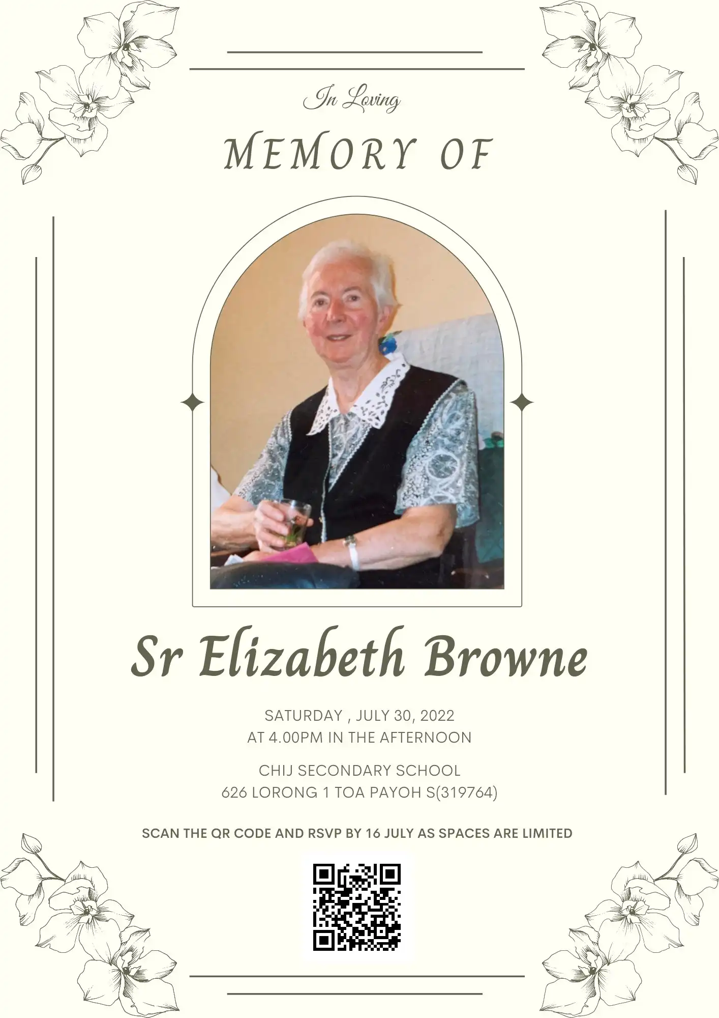 Sr Elizabeth Browne | CHIJ Alumni Singapore